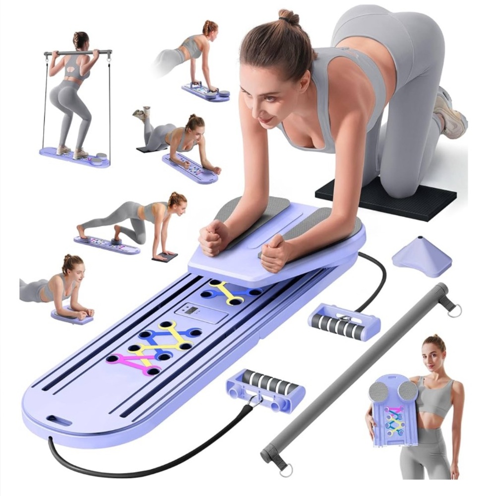 Purple Pilates Board with Accessories